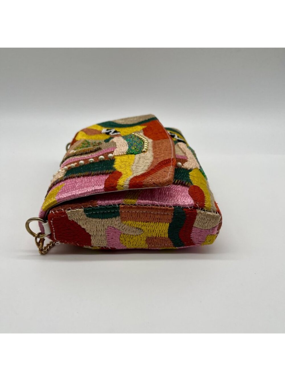 MMs Brands Beaded Flip-Over Clutch Purse - Picture 3 of 10